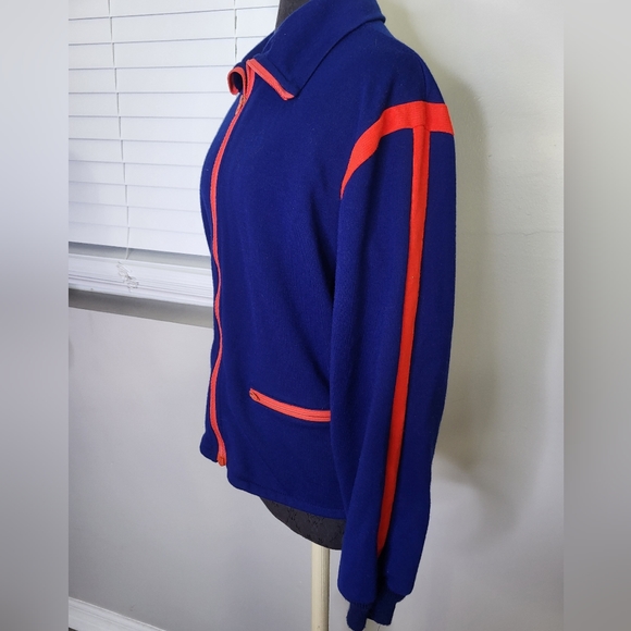 1970s Colorblock Dagger Collar Zip Front Jogger Jacket - Picture 10 of 10